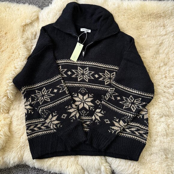 NWT Grey Bandit Black & Cream Warm Me Up Sweater Medium - Picture 6 of 9